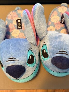 Disney Stitch Plush One-Piece Footies - Light Blue with Pink Accents
